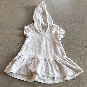 Harper Canyon white Hooded Baby coverup 3M